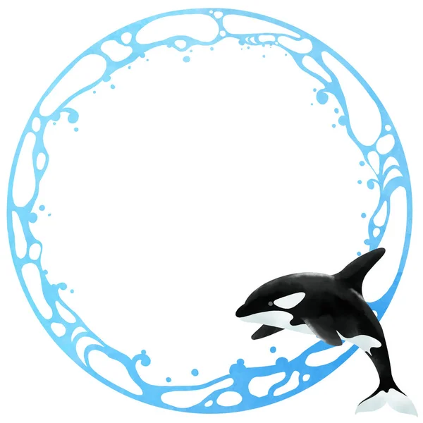 Decorative Material Killer Whale Motif — Stock Photo, Image