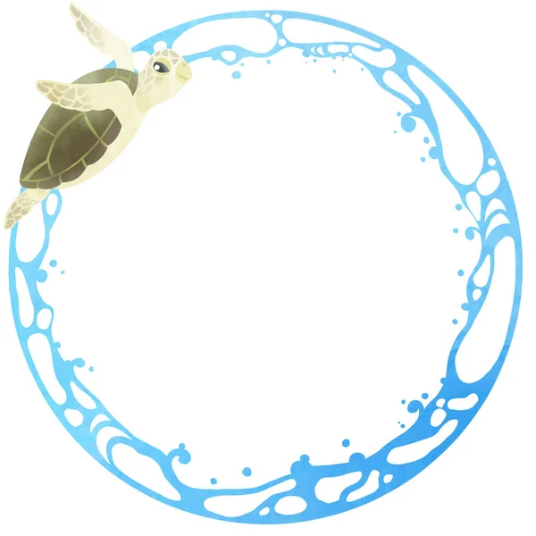 Decorative Material Sea Turtle Motif — Stock Photo, Image