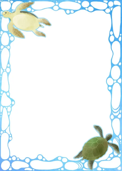 Deniz kaplumbağası motifli dekoratif malzeme.