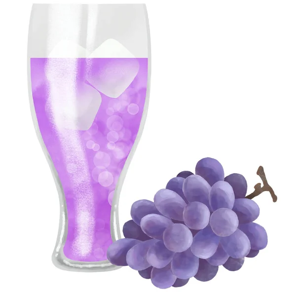 Иллюстрация Вкусного Виноградного Сока — стоковое фото