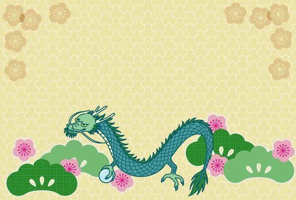 Dragon Neujahrskarte Material Keine Buchstaben — Stockfoto