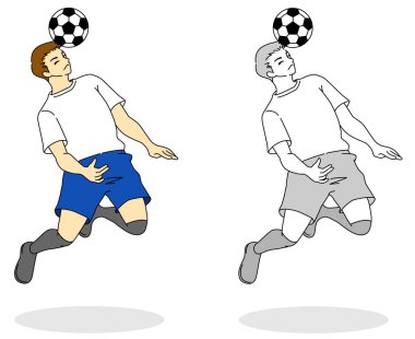 Futbolcu (erkek) illüstrasyon seti