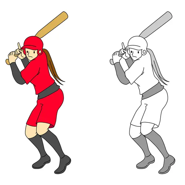 Beyzbol oyuncularının vuruşlarını gösteren bir resim.