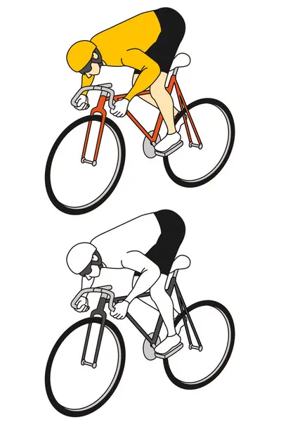 Erkek keirin yarışçılarının çizimleri