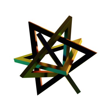 Fütüristik 3D Yapılandırılmış Geometrik Şekillerle Soyut Parlak Metalik Folyo Arkaplanı