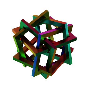 Fütüristik 3D Yapılandırılmış Geometrik Şekillerle Soyut Parlak Metalik Folyo Arkaplanı