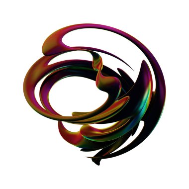 Fütüristik 3D Yapılandırılmış Geometrik Şekillerle Soyut Parlak Metalik Folyo Arkaplanı