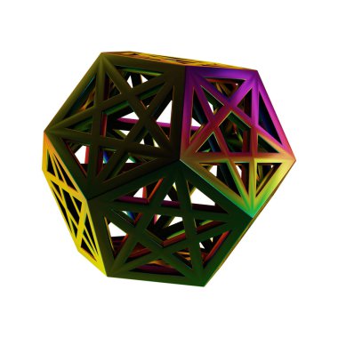 Fütüristik 3D Yapılandırılmış Geometrik Şekillerle Soyut Parlak Metalik Folyo Arkaplanı