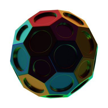 Fütüristik 3D Yapılandırılmış Geometrik Şekillerle Soyut Parlak Metalik Folyo Arkaplanı