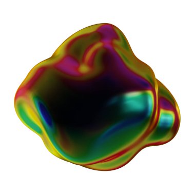 Fütüristik 3D Yapılandırılmış Geometrik Şekillerle Soyut Parlak Metalik Folyo Arkaplanı