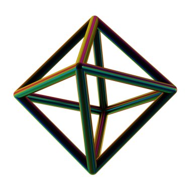 Fütüristik 3D Yapılandırılmış Geometrik Şekillerle Soyut Parlak Metalik Folyo Arkaplanı