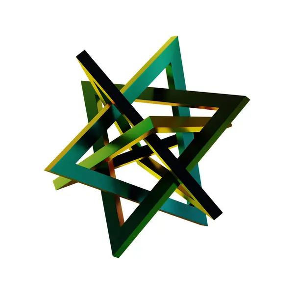 Absztrakt Irideszcens Fólia Háttér Futurisztikus Renderelt Geometriai Formák — Stock Fotó