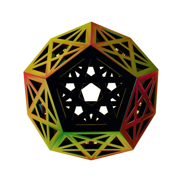 Fondo Lámina Metálica Iridiscente Abstracta Con Formas Geométricas Futuristas — Foto de Stock