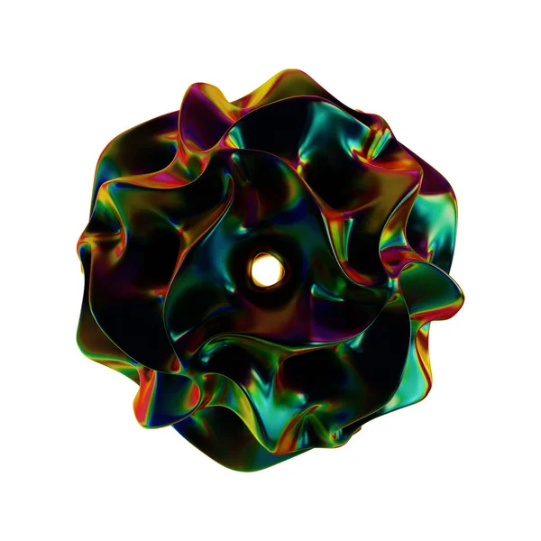 Iridescent 렌더링된 기하학적 — 스톡 사진
