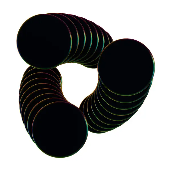 Αφηρημένο Ιριδίζον Μεταλλικό Φόντο Φουτουριστικό Τρισδιάστατο Μορφοποιημένο Γεωμετρικό Σχήμα — Φωτογραφία Αρχείου