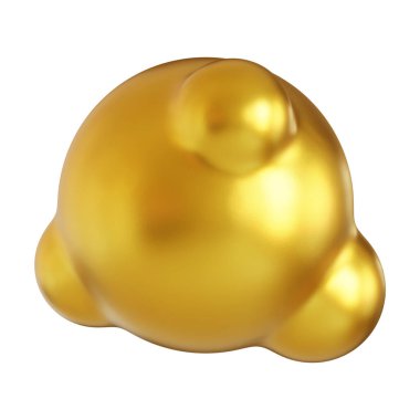 Fütürist 3D Yapılandırılmış Geometrik Şekillere sahip Soyut Altın Metalik Arkaplan