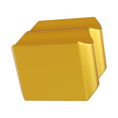 Fütürist 3D Yapılandırılmış Geometrik Şekillere sahip Soyut Altın Metalik Arkaplan