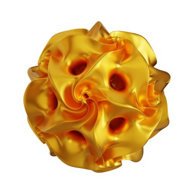 Fütürist 3D Yapılandırılmış Geometrik Şekillere sahip Soyut Altın Metalik Arkaplan