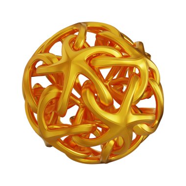 Fütürist 3D Yapılandırılmış Geometrik Şekillere sahip Soyut Altın Metalik Arkaplan