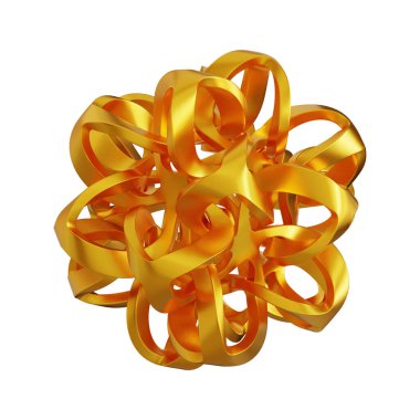 Fütürist 3D Yapılandırılmış Geometrik Şekillere sahip Soyut Altın Metalik Arkaplan