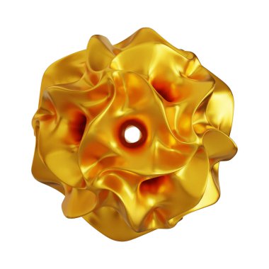 Fütürist 3D Yapılandırılmış Geometrik Şekillere sahip Soyut Altın Metalik Arkaplan