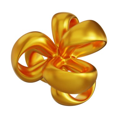 Fütürist 3D Yapılandırılmış Geometrik Şekillere sahip Soyut Altın Metalik Arkaplan