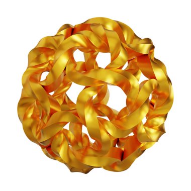 Fütürist 3D Yapılandırılmış Geometrik Şekillere sahip Soyut Altın Metalik Arkaplan