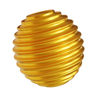 Fütürist 3D Yapılandırılmış Geometrik Şekillere sahip Soyut Altın Metalik Arkaplan