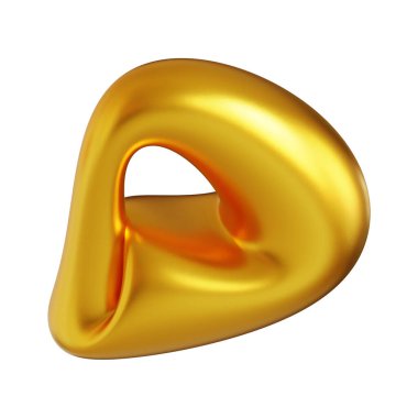 Fütürist 3D Yapılandırılmış Geometrik Şekillere sahip Soyut Altın Metalik Arkaplan