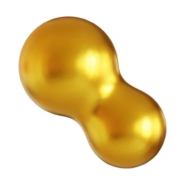 Fütürist 3D Yapılandırılmış Geometrik Şekillere sahip Soyut Altın Metalik Arkaplan