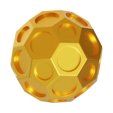Fütürist 3D Yapılandırılmış Geometrik Şekillere sahip Soyut Altın Metalik Arkaplan