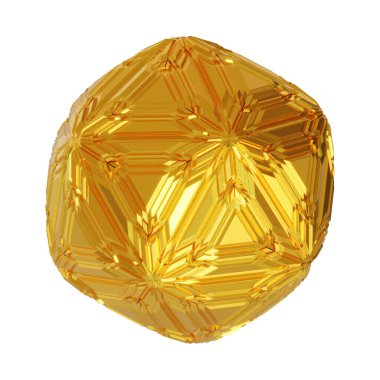 Fütürist 3D Yapılandırılmış Geometrik Şekillere sahip Soyut Altın Metalik Arkaplan