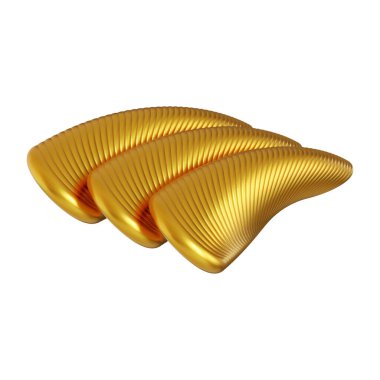 Fütürist 3D Yapılandırılmış Geometrik Şekillere sahip Soyut Altın Metalik Arkaplan