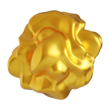 Fütürist 3D Yapılandırılmış Geometrik Şekillere sahip Soyut Altın Metalik Arkaplan