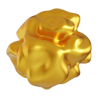 Fütürist 3D Yapılandırılmış Geometrik Şekillere sahip Soyut Altın Metalik Arkaplan