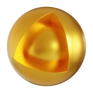 Fütürist 3D Yapılandırılmış Geometrik Şekillere sahip Soyut Altın Metalik Arkaplan