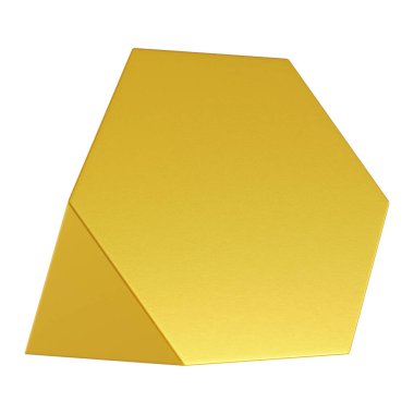 Fütürist 3D Yapılandırılmış Geometrik Şekillere sahip Soyut Altın Metalik Arkaplan