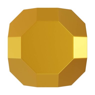 Fütürist 3D Yapılandırılmış Geometrik Şekillere sahip Soyut Altın Metalik Arkaplan