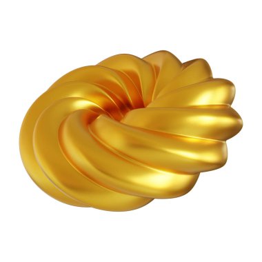 Fütürist 3D Yapılandırılmış Geometrik Şekillere sahip Soyut Altın Metalik Arkaplan