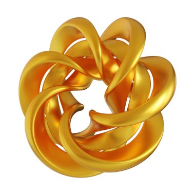 Fütürist 3D Yapılandırılmış Geometrik Şekillere sahip Soyut Altın Metalik Arkaplan