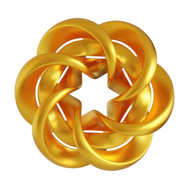 Fütürist 3D Yapılandırılmış Geometrik Şekillere sahip Soyut Altın Metalik Arkaplan