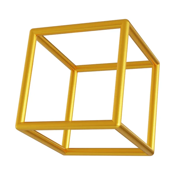 Абстрактний Золотий Металевий Фон Футуристичними Геометричними Формами — стокове фото