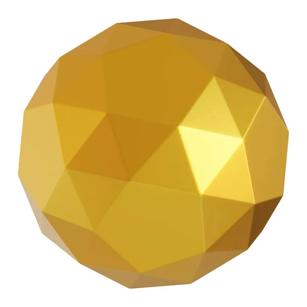 Abstrakter Goldener Metallic Hintergrund Mit Futuristischen Gerenderten Geometrischen Formen — Stockfoto