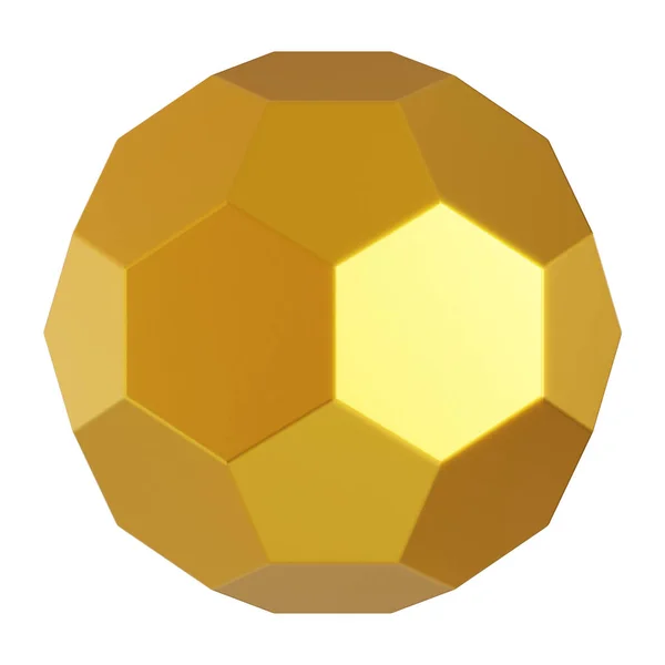 Streszczenie Złoty Metaliczny Tło Futurystyczny Renderowane Kształty Geometryczne — Zdjęcie stockowe