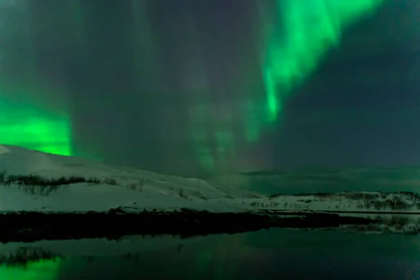 Aurora Boreal Luz Del Norte Tromso Norway — Foto de Stock