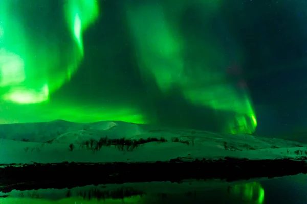 Zorza Polarna Jest Zorza Polarna Tromso Norway — Zdjęcie stockowe