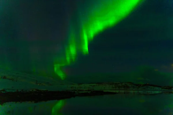 Aurora Borealis Nordlicht Tromso Norwegen — Stockfoto