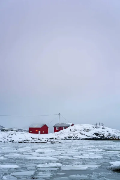 Сніжна Природа Тромсо Фіордах Північ — стокове фото