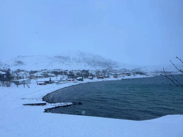 村の雪景色 — ストック写真