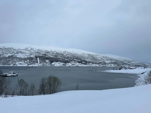 村の雪景色 — ストック写真